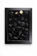 Handmade Perfume Bottle Resin Wall Art Frame – Luxury Epoxy Decor (Obsidian Edition)