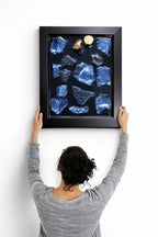 Handmade Perfume Bottle Resin Wall Art Frame – Luxury Epoxy Decor (Azure Edition)