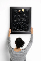 Handmade Perfume Bottle Resin Wall Art Frame – Luxury Epoxy Decor (Obsidian Edition)