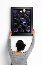 Handmade Perfume Bottle Resin Wall Art Frame – Luxury Epoxy Decor (Violet Edition)