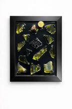 Handmade Perfume Bottle Resin Wall Art Frame – Luxury Epoxy Decor (Olive Edition)