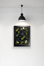 Handmade Perfume Bottle Resin Wall Art Frame – Luxury Epoxy Decor (Olive Edition)